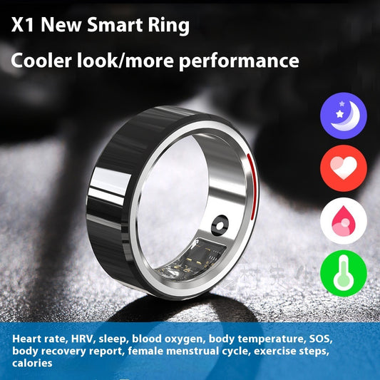 X1plus Smart Ring Sports Ring Health Monitoring Bluetooth Sleep Heart Rate Blood Oxygen Body Temperature