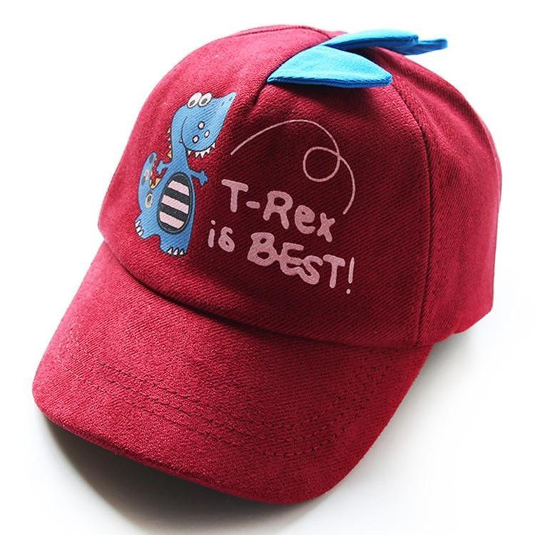 ''T-REX IS BEST'' DINOSAUR KIDS HATS