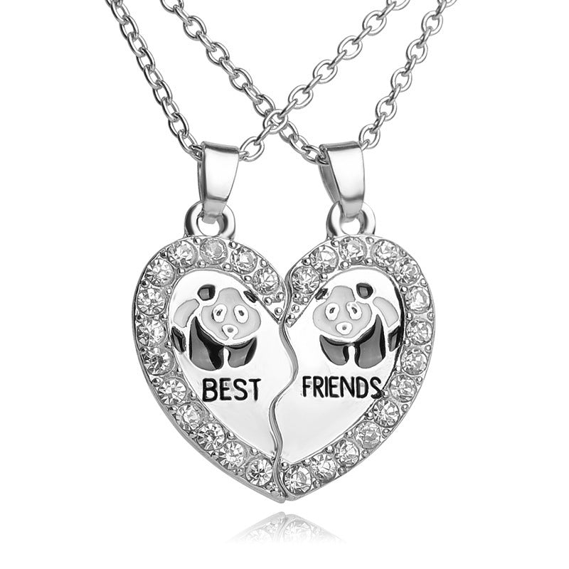 ROSS Heart Best friend Pendant Necklace