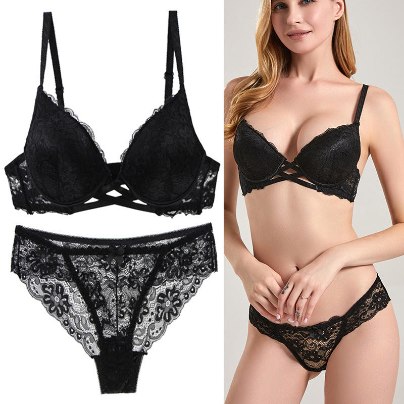 Plus Size Lace Sexy Bra Suit Women's Fashion Best-seller Underwear