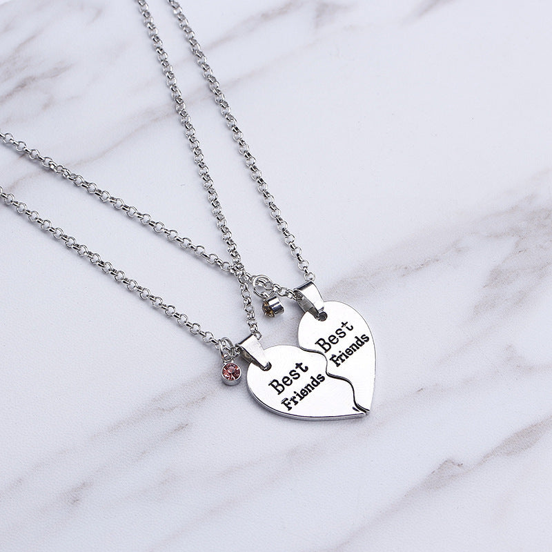 ROSS Heart Best friend Pendant Necklace