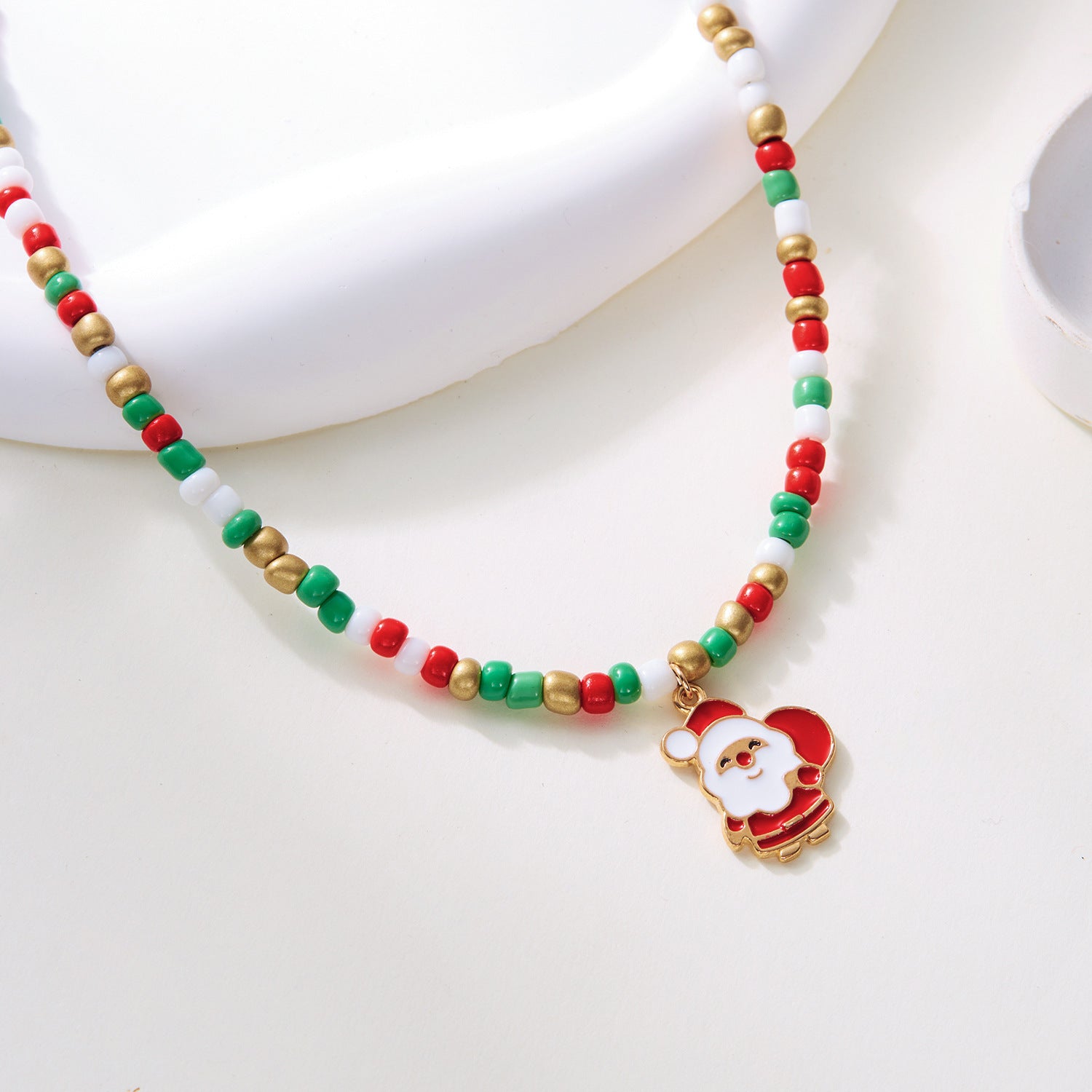 Christmas Bead Necklace For Women Stylish Pendant