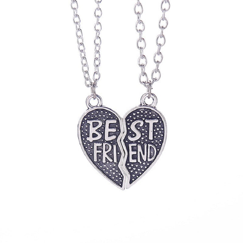 ROSS Heart Best friend Pendant Necklace