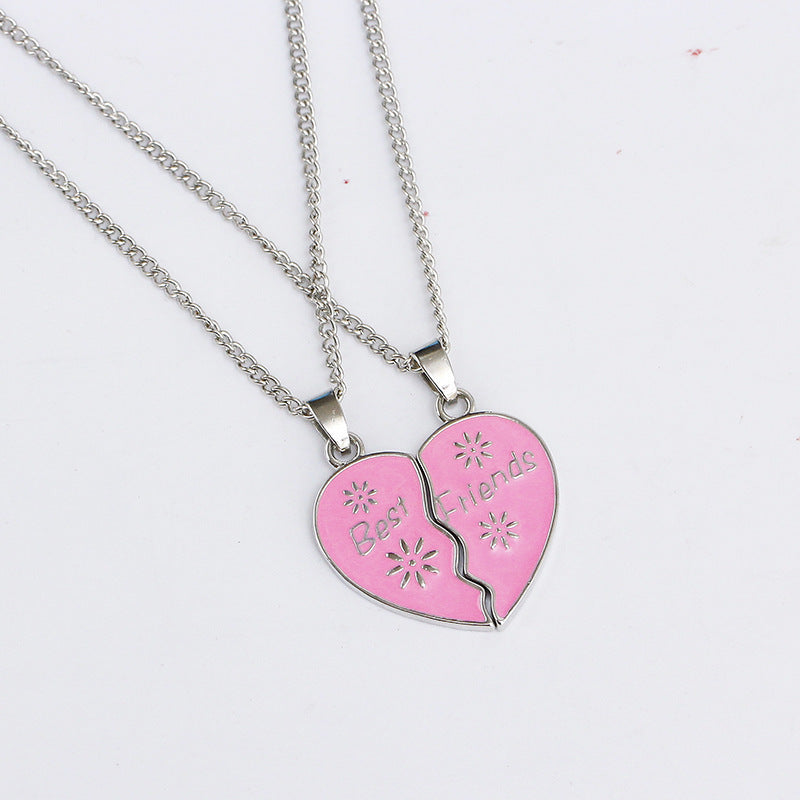 ROSS Heart Best friend Pendant Necklace