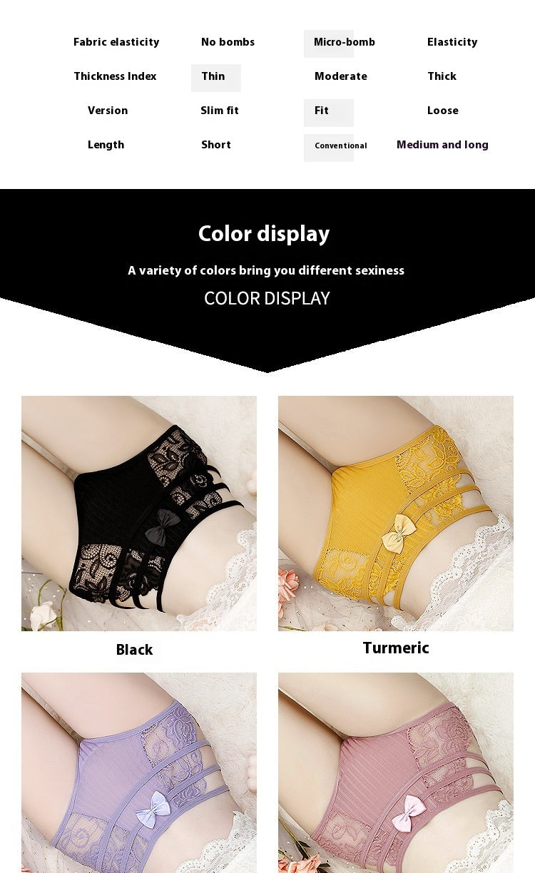 Women's Lace Breathable High Waist Belly Contracting Fashion Best-seller Briefs