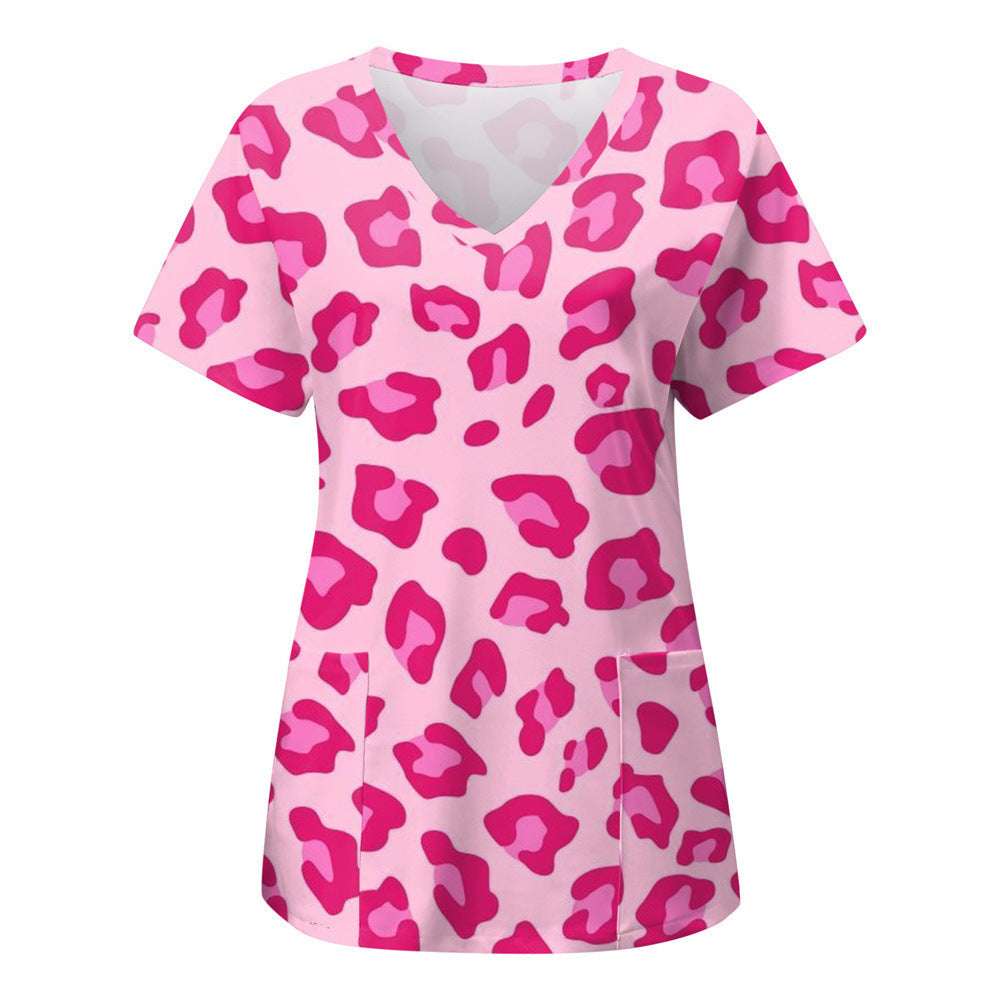 Printed Loose Casual Women's Nurses' Uniform