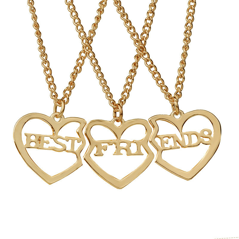 ROSS Heart Best friend Pendant Necklace